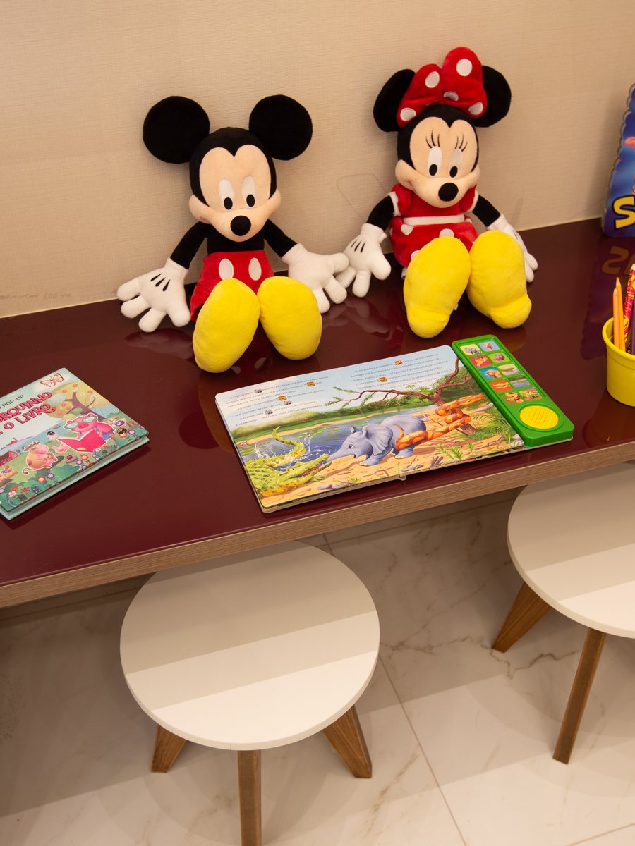 Espaço kids na sala de espera da Oral Unic Farroupilha
